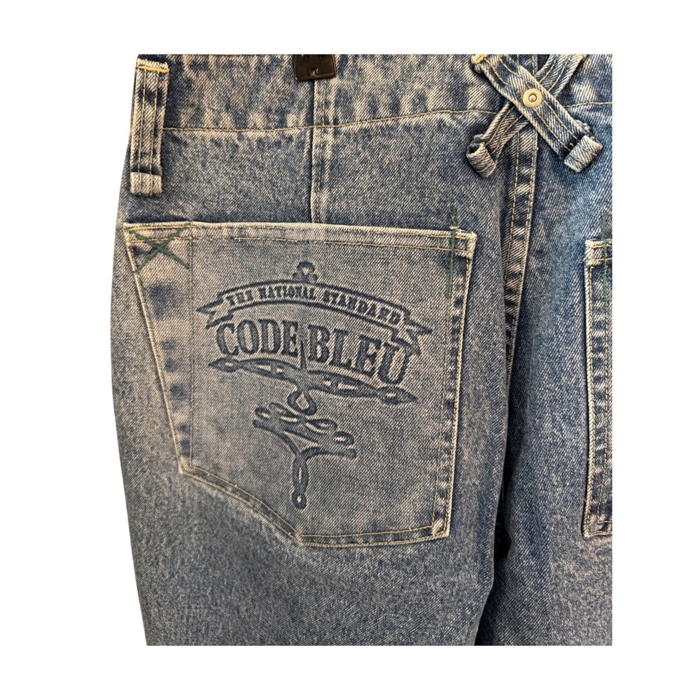 Vintage 90s Code Bleu Euro High Waisted Jeans Grunge Streetwear Retro Gorpcore